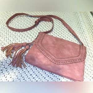 Nude pink crossbody bag